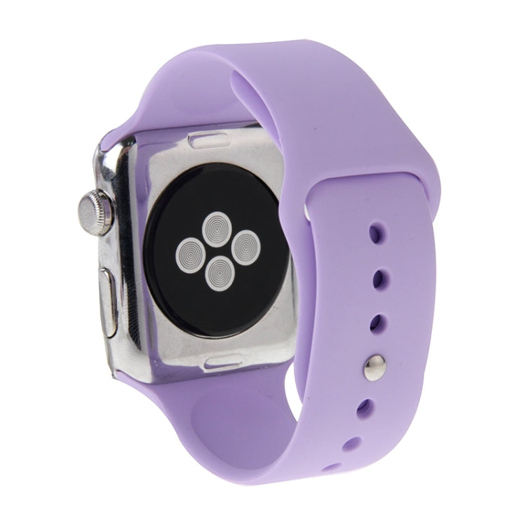 Lisslune | For Apple Watch Sport 42 mm High-Performance Longer Rubber Sport Band with Pin-and-Tuck Closure (Purple)
