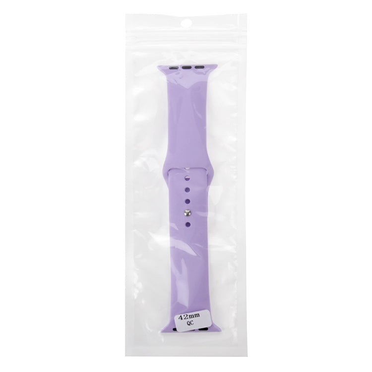 Lisslune | For Apple Watch Sport 42 mm High-Performance Longer Rubber Sport Band with Pin-and-Tuck Closure (Purple)