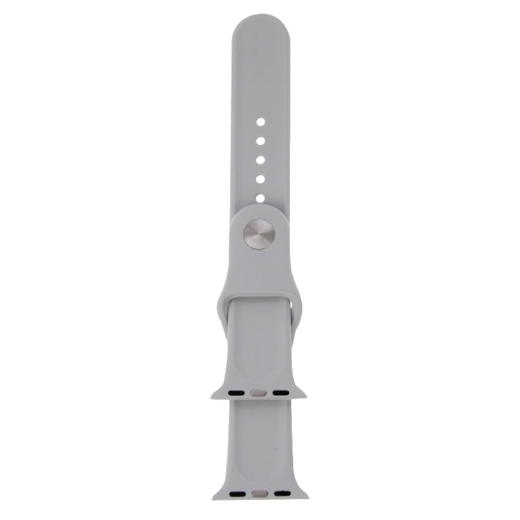 Lisslune | For Apple Watch Sport 42mm High-Performance Longer Rubber Sport Watch Band with Pin-and-Fold Closure (Silver)