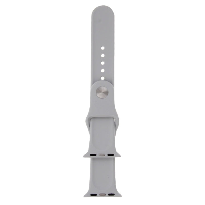 Lisslune | For Apple Watch Sport 42mm High-Performance Longer Rubber Sport Watch Band with Pin-and-Fold Closure (Silver)