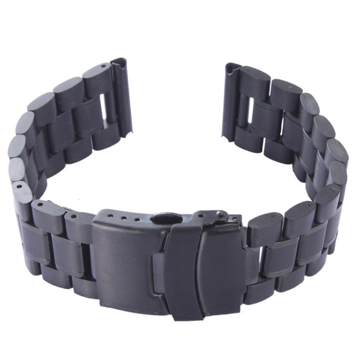 Lisslune | For Apple Watch 42mm Black Steel Watch Band, Only used in conjunction with connectors (S-AW-0062)(Black)