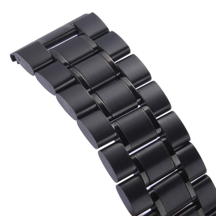 Lisslune | For Apple Watch 38mm Black Steel Bracelet, Used only in combination with connectors (S-AW-3291)(Black)