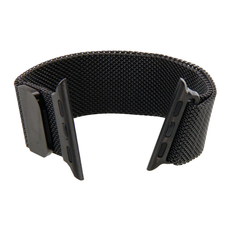 Lisslune | For Apple Watch 38mm Milanese Loop Magnetic Stainless Steel Watch Band (Black)