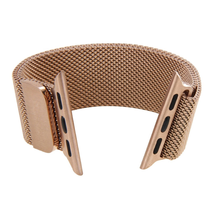 Lisslune | For Apple Watch 38mm Milanese Loop Magnetic Stainless Steel Watch Band (Rose Gold)