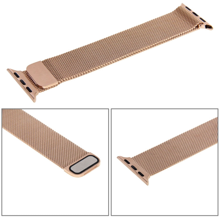 Lisslune | For Apple Watch 38mm Milanese Loop Magnetic Stainless Steel Watch Band (Rose Gold)