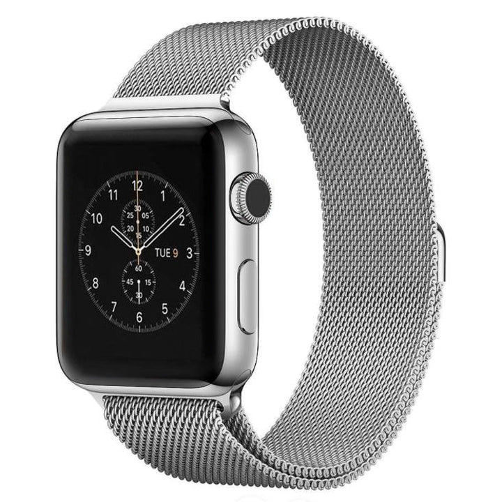 Lisslune | For Apple Watch 38mm Milanese Loop Magnetic Stainless Steel Watch Band (Silver)