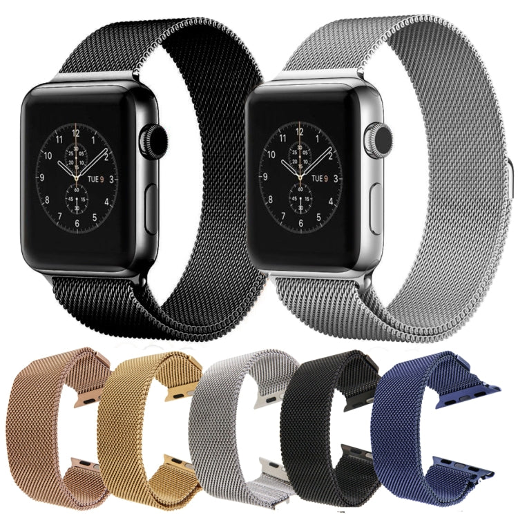 Lisslune | For Apple Watch 38mm Milanese Loop Magnetic Stainless Steel Watch Band (Rose Gold)