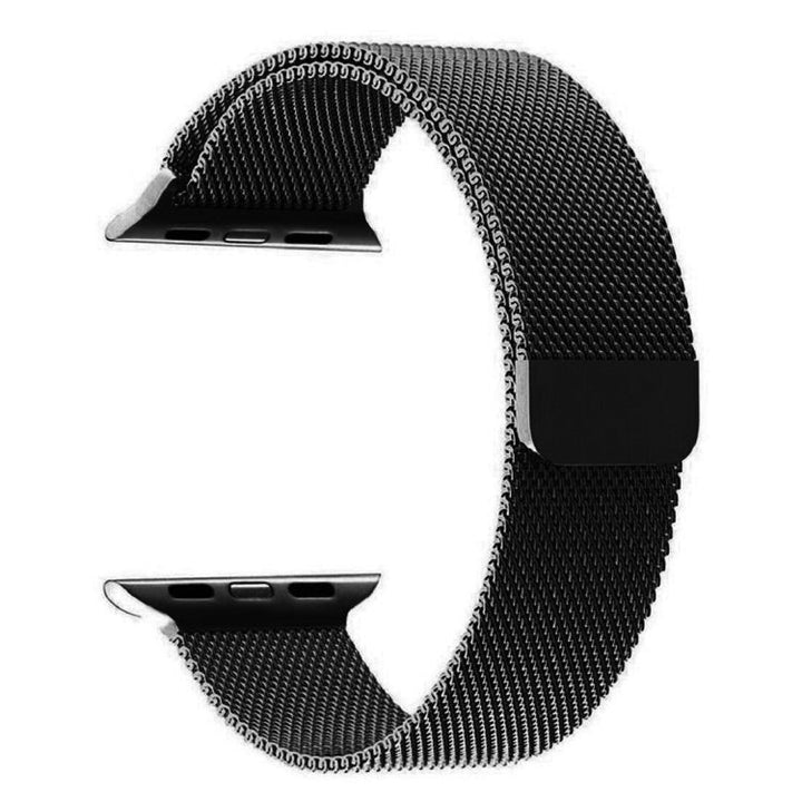 Lisslune | For Apple Watch 42mm Milanese Loop Magnetic Stainless Steel Watch Band (Black)