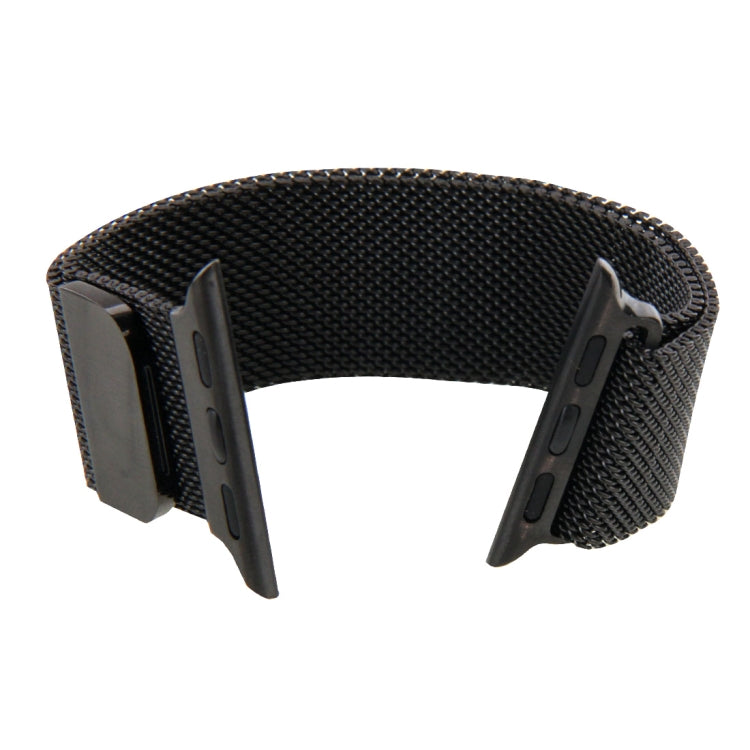 Lisslune | For Apple Watch 42mm Milanese Loop Magnetic Stainless Steel Watch Band (Black)