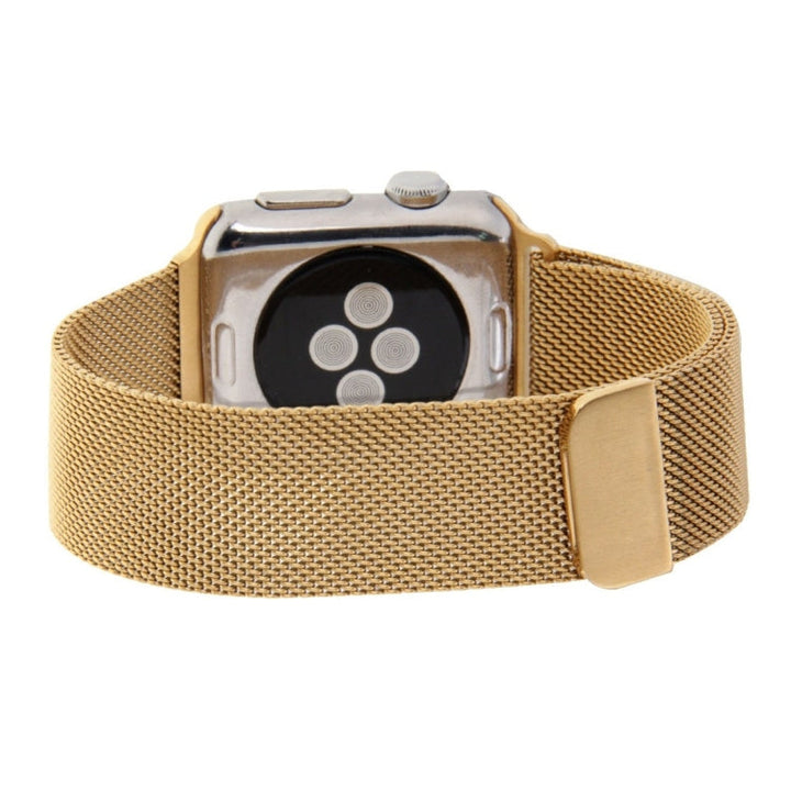 Lisslune | For Apple Watch 42mm Milanese Loop Magnetic Stainless Steel Band (Gold)