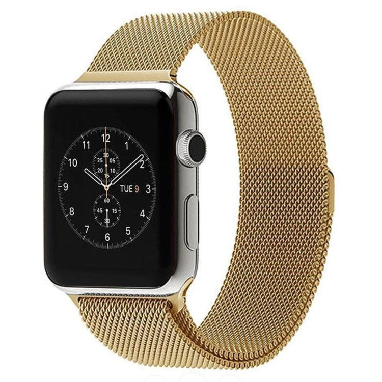 Lisslune | For Apple Watch 42mm Milanese Loop Magnetic Stainless Steel Band (Gold)