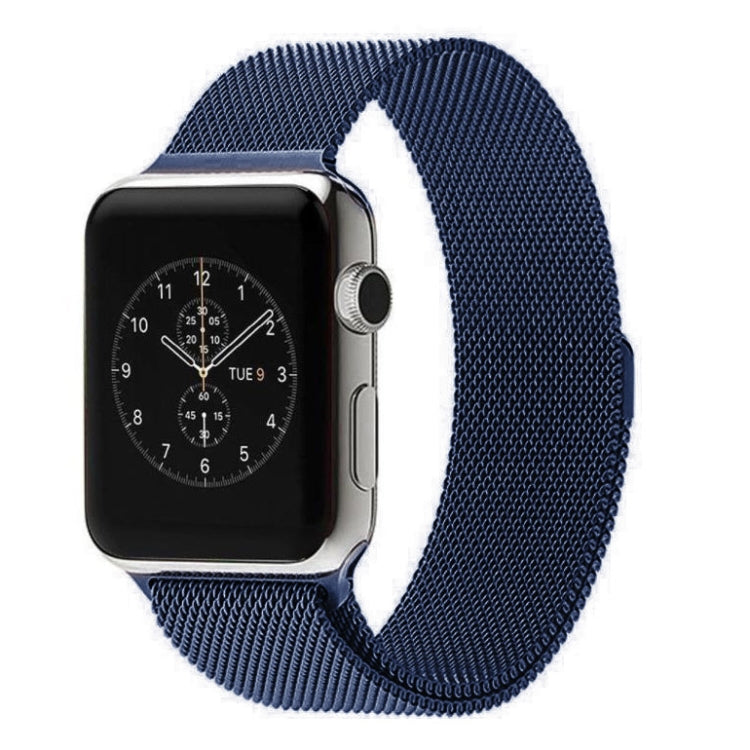 Lisslune | For Apple Watch 42mm Milanese Loop Magnetic Stainless Steel Watch Band (Blue)