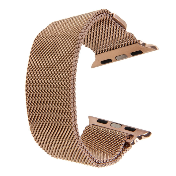 Lisslune | For Apple Watch 42mm Milanese Loop Magnetic Stainless Steel Watch Band (Rose Gold)