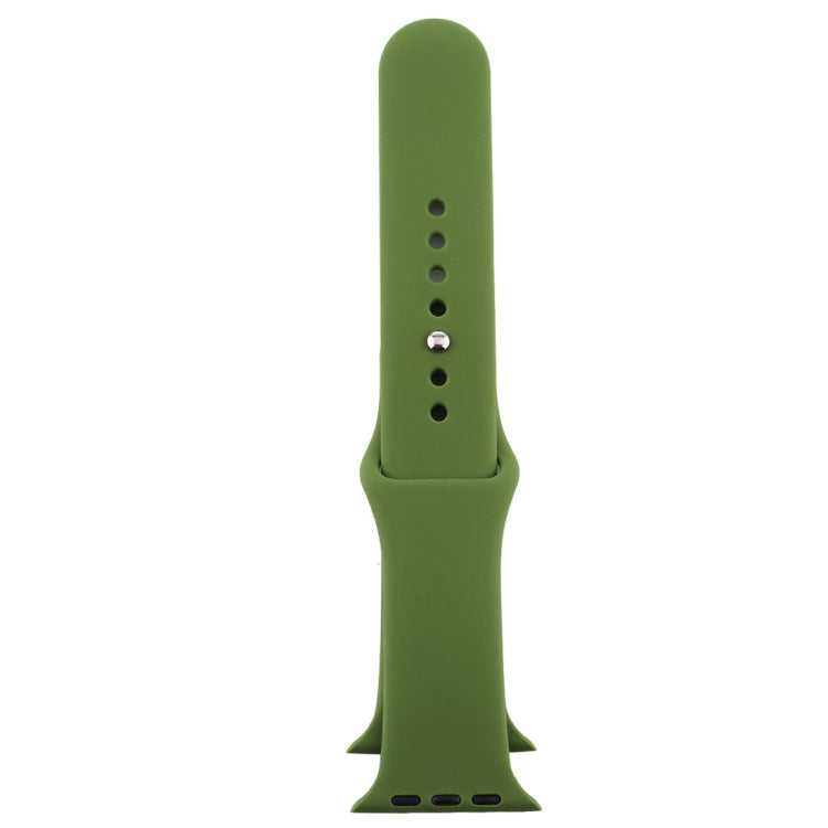 Lisslune | For Apple Watch Series 10 42mm / 9&8&7 41mm / SE 3&SE 2&6&SE&5&4 40mm / 3&2&1 38mm 3 in 1 Rubber Watch Band with Buckle (Pine Green)