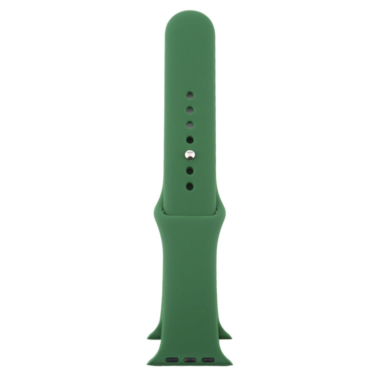 Lisslune | For Apple Watch Series 10 42 mm / 9&8&7 41 mm / SE 3&SE 2&6&SE&5&4 40 mm / 3&2&1 38 mm 3 in 1 Rubber Watch Strap with Pin Buckle (Forest Green)