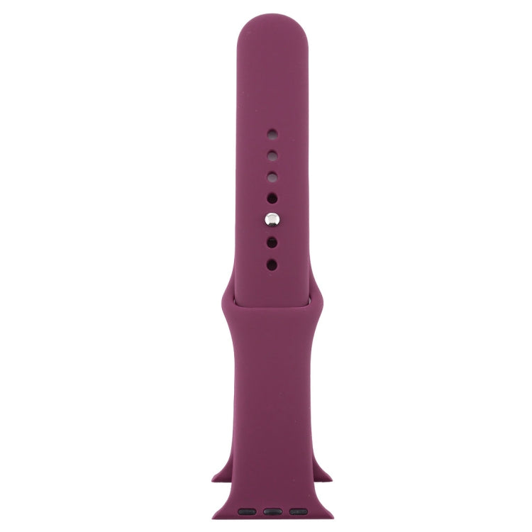 Lisslune | For Apple Watch Series 10 42mm / 9&8&7 41mm / SE 3&SE 2&6&SE&5&4 40mm / 3&2&1 38mm 3 in 1 Rubber Watch Strap with Pin Buckle (Purple)