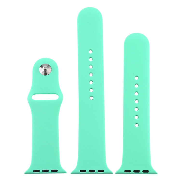 Lisslune | For Apple Watch Series 10 42mm / 9&8&7 41mm / SE 3&SE 2&6&SE&5&4 40mm / 3&2&1 38mm 3 in 1 Rubber Watch Band with Buckle (Let Fragrant Green)