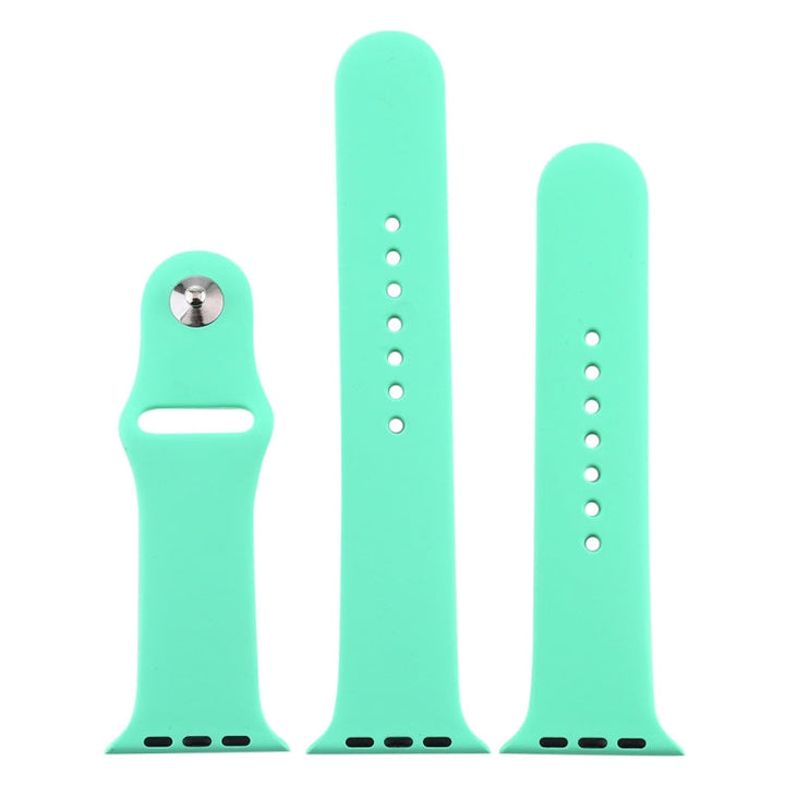 Lisslune | For Apple Watch Series 10 42mm / 9&8&7 41mm / SE 3&SE 2&6&SE&5&4 40mm / 3&2&1 38mm 3 in 1 Rubber Watch Band with Buckle (Let Fragrant Green)