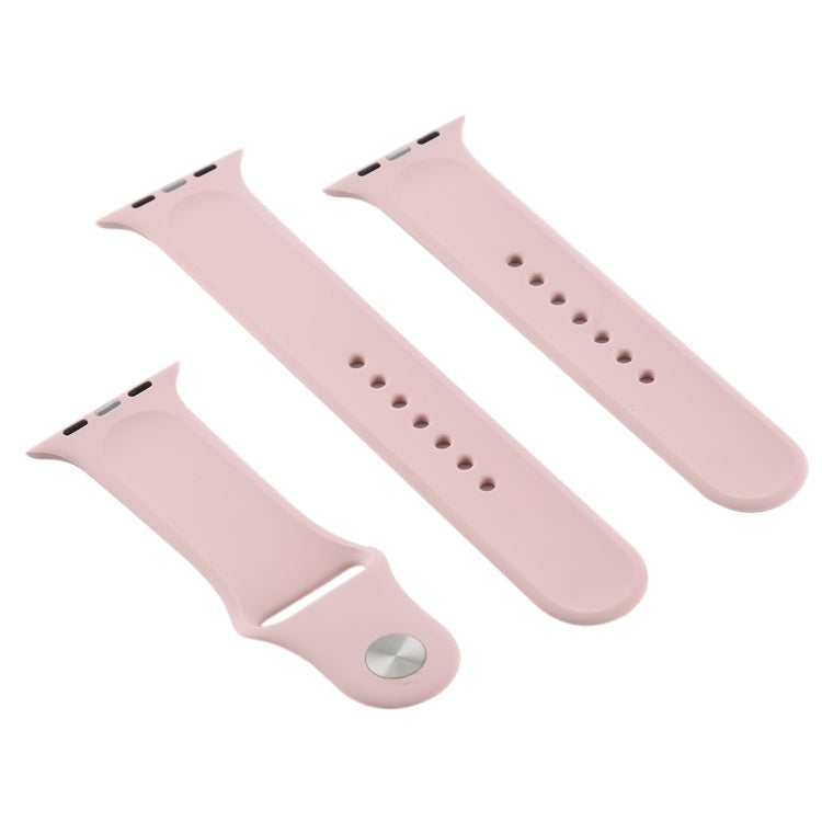 Lisslune | For Apple Watch Series 10 42mm / 9&8&7 41mm / SE 3&SE 2&6&SE&5&4 40mm / 3&2&1 38mm 3 in 1 Rubber Watch Strap with Pin Buckle (Sand Pink)