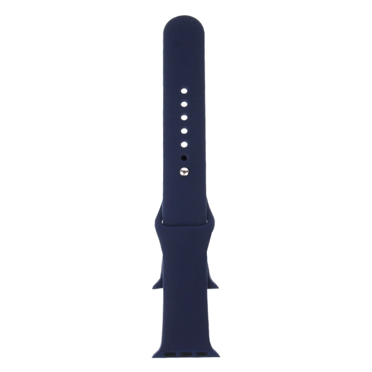 Lisslune | For Apple Watch Series 10 42mm / 9&8&7 41mm / SE 3&SE 2&6&SE&5&4 40mm / 3&2&1 38mm 3 in 1 Rubber Watch Band with Buckle (Dark Blue)