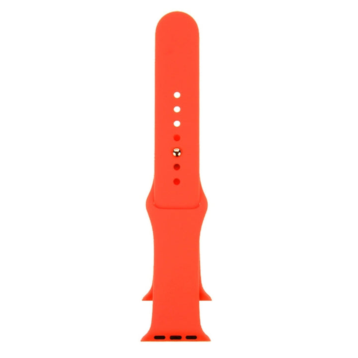 Lisslune | For Apple Watch Series 10 42mm / 9&8&7 41mm / SE 3&SE 2&6&SE&5&4 40mm / 3&2&1 38mm 3 in 1 Rubber Watch Band with Buckle (Orange)
