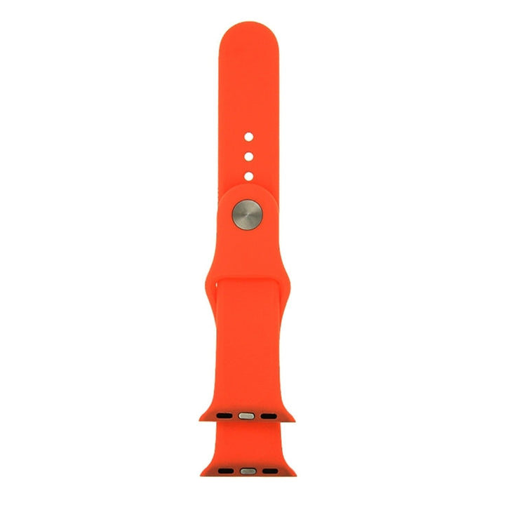 Lisslune | For Apple Watch Series 10 42mm / 9&8&7 41mm / SE 3&SE 2&6&SE&5&4 40mm / 3&2&1 38mm 3 in 1 Rubber Watch Band with Buckle (Orange)