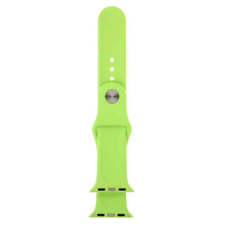 Lisslune | For Apple Watch Series 10 42mm / 9&8&7 41mm / SE 3&SE 2&6&SE&5&4 40mm / 3&2&1 38mm 3 in 1 Rubber Watch Band with Buckle (Green)