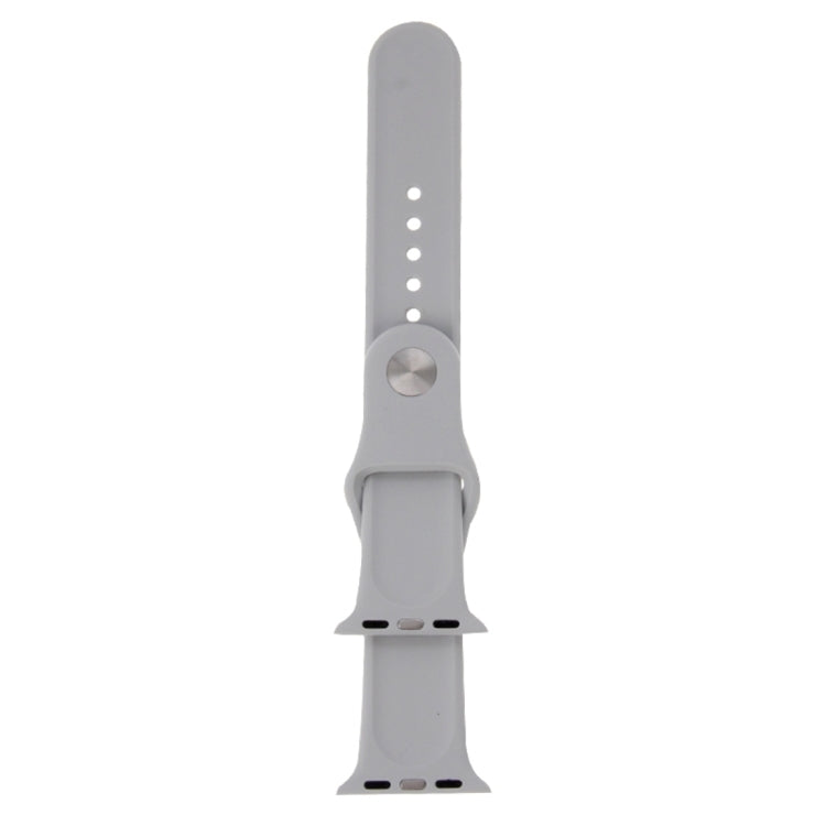 Lisslune | For Apple Watch Series 10 42mm / 9&8&7 41mm / SE 3&SE 2&6&SE&5&4 40mm / 3&2&1 38mm 3 in 1 Rubber Watch Band with Pin Buckle (Gray)