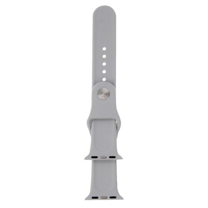 Lisslune | For Apple Watch Series 10 42mm / 9&8&7 41mm / SE 3&SE 2&6&SE&5&4 40mm / 3&2&1 38mm 3 in 1 Rubber Watch Band with Pin Buckle (Gray)