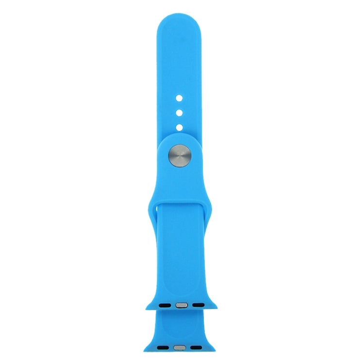 Lisslune | For Apple Watch Series 10 42mm / 9&8&7 41mm / SE 3&SE 2&6&SE&5&4 40mm / 3&2&1 38mm 3 in 1 rubber watch band with pin buckle (Blue)