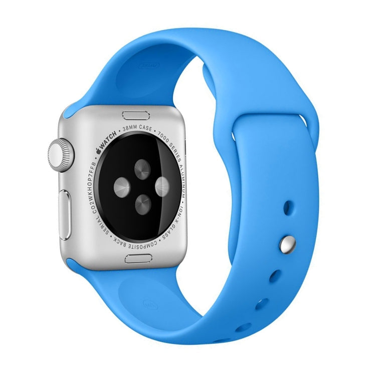 Lisslune | For Apple Watch Series 10 42mm / 9&8&7 41mm / SE 3&SE 2&6&SE&5&4 40mm / 3&2&1 38mm 3 in 1 rubber watch band with pin buckle (Blue)