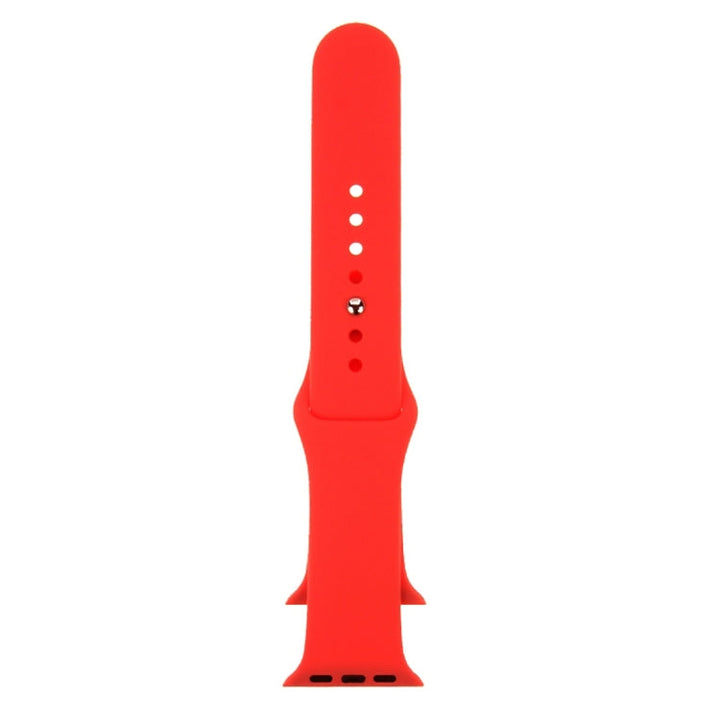 Lisslune | For Apple Watch Series 10 42mm / 9&8&7 41mm / SE 3&SE 2&6&SE&5&4 40mm / 3&2&1 38mm 3 in 1 Rubber Watch Strap with Pin Buckle (Red)