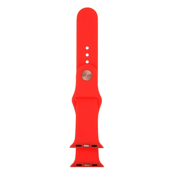 Lisslune | For Apple Watch Series 10 42mm / 9&8&7 41mm / SE 3&SE 2&6&SE&5&4 40mm / 3&2&1 38mm 3 in 1 Rubber Watch Strap with Pin Buckle (Red)