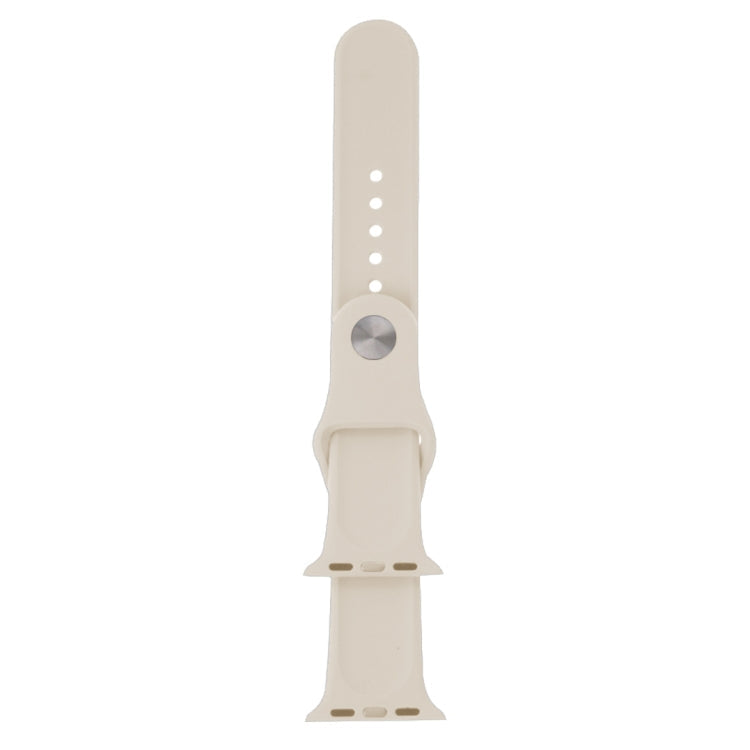 Lisslune | For Apple Watch Series 10 42mm / 9&8&7 41mm / SE 3&SE 2&6&SE&5&4 40mm / 3&2&1 38mm 3 in 1 Rubber Watch Strap with Pin Buckle (Starlight)