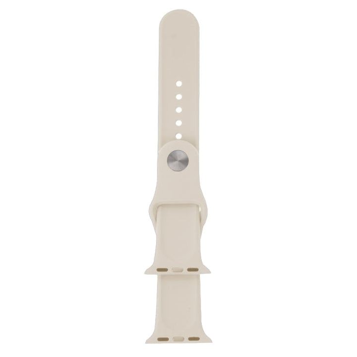Lisslune | For Apple Watch Series 10 42mm / 9&8&7 41mm / SE 3&SE 2&6&SE&5&4 40mm / 3&2&1 38mm 3 in 1 Rubber Watch Strap with Pin Buckle (Starlight)