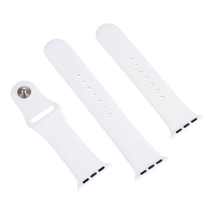 Lisslune | For Apple Watch Series 10 42mm / 9&8&7 41mm / SE 3&SE 2&6&SE&5&4 40mm / 3&2&1 38mm 3 in 1 Rubber Watch Band with Buckle (White)
