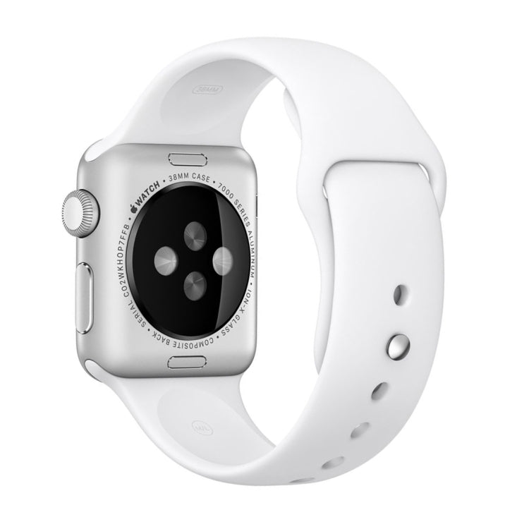 Lisslune | For Apple Watch Series 10 42mm / 9&8&7 41mm / SE 3&SE 2&6&SE&5&4 40mm / 3&2&1 38mm 3 in 1 Rubber Watch Band with Buckle (White)