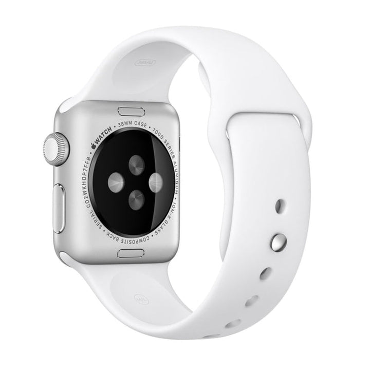 Lisslune | For Apple Watch Series 10 42mm / 9&8&7 41mm / SE 3&SE 2&6&SE&5&4 40mm / 3&2&1 38mm 3 in 1 Rubber Watch Band with Buckle (White)