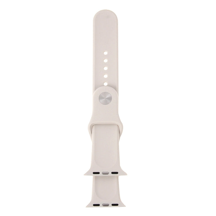 Lisslune | For Apple Watch Series 10 42mm / 9&8&7 41mm / SE 3&SE 2&6&SE&5&4 40mm / 3&2&1 38mm 3 in 1 rubber watch band with pin buckle (Beige)