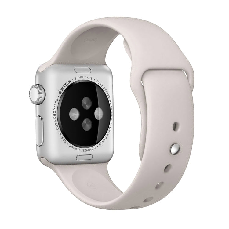 Lisslune | For Apple Watch Series 10 42mm / 9&8&7 41mm / SE 3&SE 2&6&SE&5&4 40mm / 3&2&1 38mm 3 in 1 rubber watch band with pin buckle (Beige)