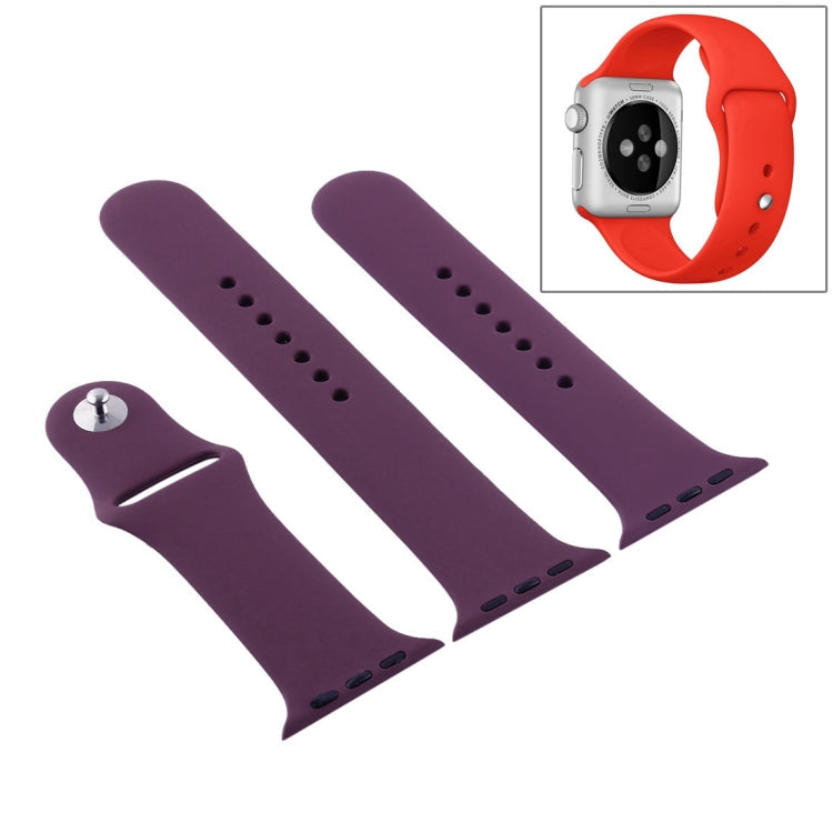 Lisslune | For Apple Watch Series 10 42mm / 9&8&7 41mm / SE 3&SE 2&6&SE&5&4 40mm / 3&2&1 38mm 3 in 1 Rubber Watch Strap with Buckle (Cherries)