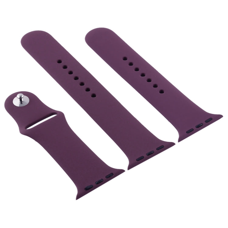 Lisslune | For Apple Watch Series 10 42mm / 9&8&7 41mm / SE 3&SE 2&6&SE&5&4 40mm / 3&2&1 38mm 3 in 1 Rubber Watch Strap with Buckle (Cherries)