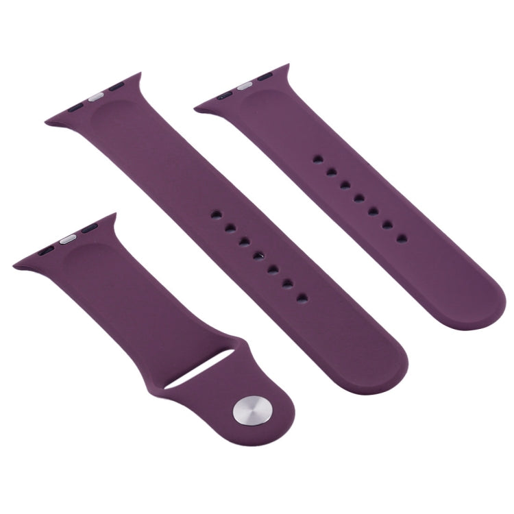 Lisslune | For Apple Watch Series 10 42mm / 9&8&7 41mm / SE 3&SE 2&6&SE&5&4 40mm / 3&2&1 38mm 3 in 1 Rubber Watch Strap with Buckle (Cherries)