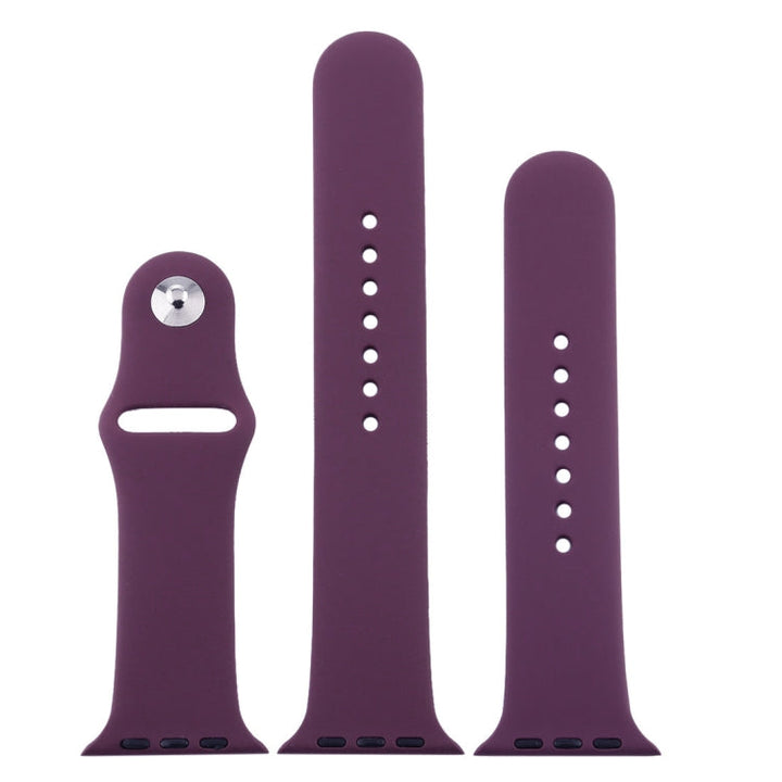 Lisslune | For Apple Watch Series 10 42mm / 9&8&7 41mm / SE 3&SE 2&6&SE&5&4 40mm / 3&2&1 38mm 3 in 1 Rubber Watch Strap with Buckle (Cherries)