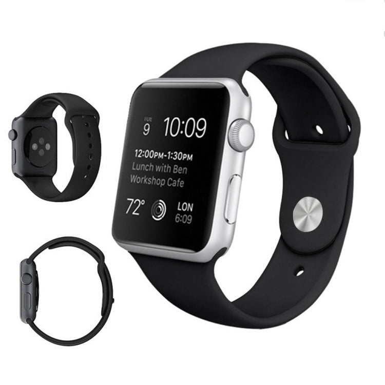 Lisslune | For Apple Watch Series 10 42mm / 9&8&7 41mm / SE 3&SE 2&6&SE&5&4 40mm / 3&2&1 38mm 3 in 1 rubber watch band with pin buckle (Beige)