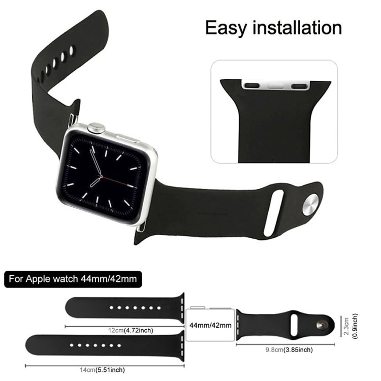 Lisslune | For Apple Watch Series 10 42mm / 9&8&7 41mm / SE 3&SE 2&6&SE&5&4 40mm / 3&2&1 38mm 3 in 1 Rubber Watch Band with Buckle (White)