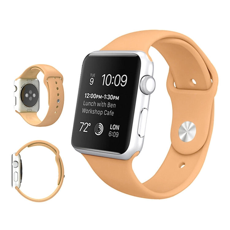 Lisslune | For Apple Watch Ultra 49mm & Watch Ultra 2 49mm / Series 9&8&7 45mm / SE 3&SE 2&6&SE&5&4 44mm / 3&2&1 42mm 3 in 1 Rubber Watch Band with Buckle (Khaki)