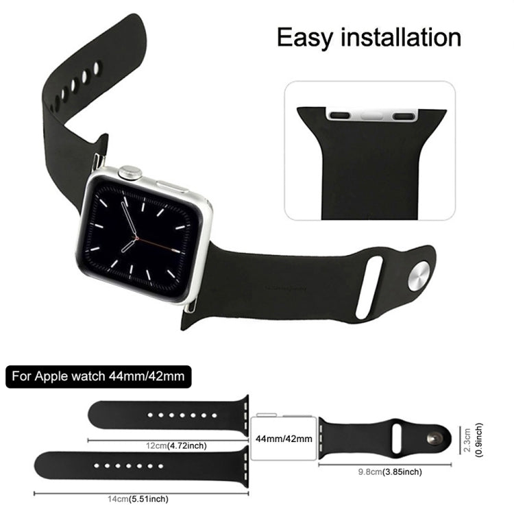 Lisslune | For Apple Watch Ultra 49mm & Watch Ultra 2 49mm / Series 9&8&7 45mm / SE 3&SE 2&6&SE&5&4 44mm / 3&2&1 42mm 3 in 1 rubber watch strap with pin buckle (Silver)