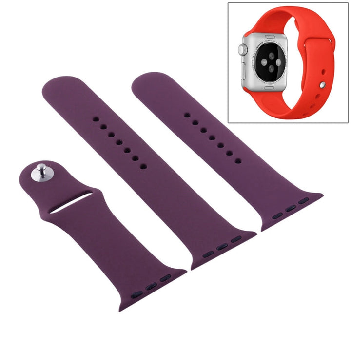 Lisslune | For Apple Watch Ultra 49mm & Watch Ultra 2 49mm / Series 9&8&7 45mm / SE 3&SE 2&6&SE&5&4 44mm / 3&2&1 42mm 3 in 1 Rubber Band with Buckle (Cherries)
