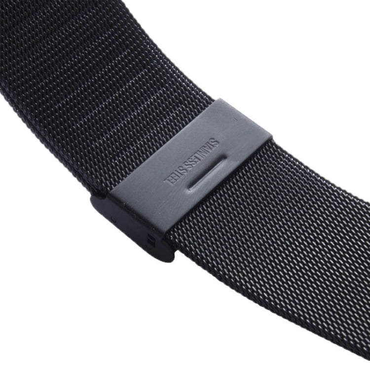 Lisslune | For Apple Watch 38mm Milanese Classic Buckle Stainless Steel Band, Used only in combination with Connectors ( S-AW-3291 ) ( Black )